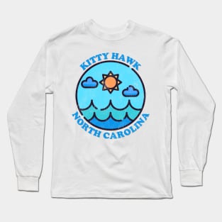 Kitty Hawk, NC Summertime Vacationing Ocean Skyline Long Sleeve T-Shirt